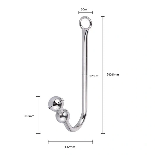 Anal Hooks Cuffs and with Elegant 5334 Anal Hook Beaded Collar 0901